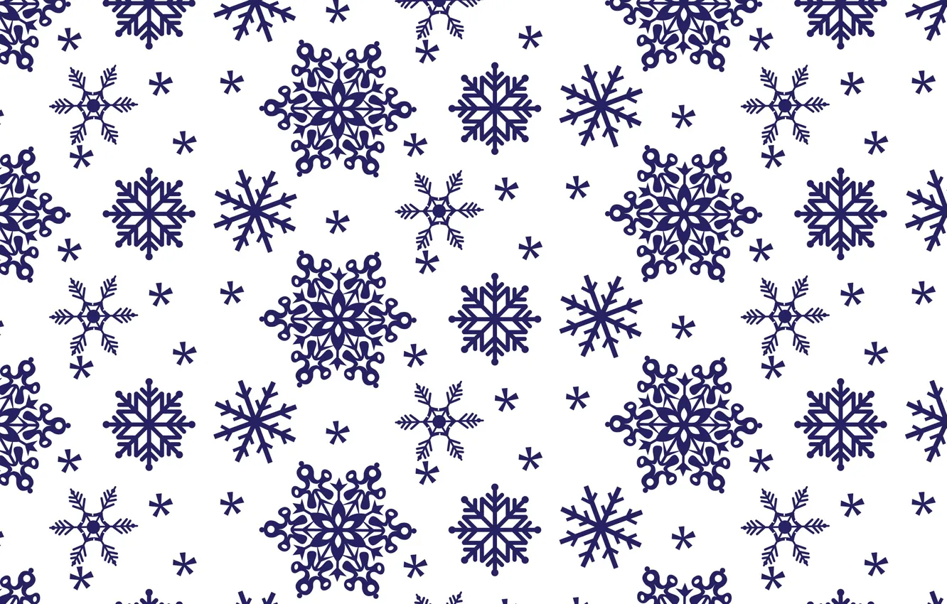 Photo wallpaper winter, white, snowflakes, background, new year, texture