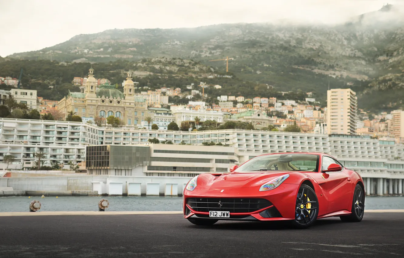 Photo wallpaper Ferrari, red, berlinetta, F12