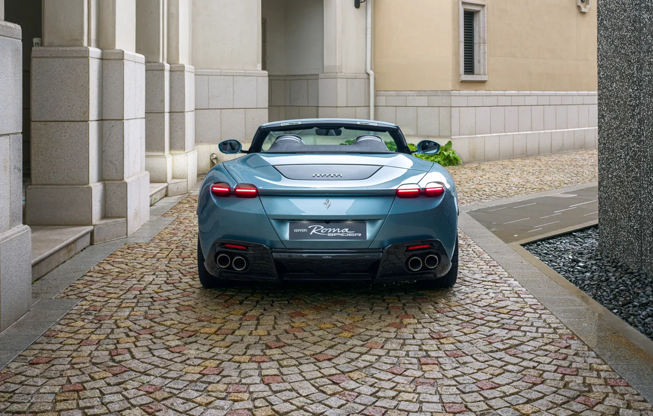 Wallpaper Ferrari, Roma, rear view, Ferrari Roma Spider for mobile and ...