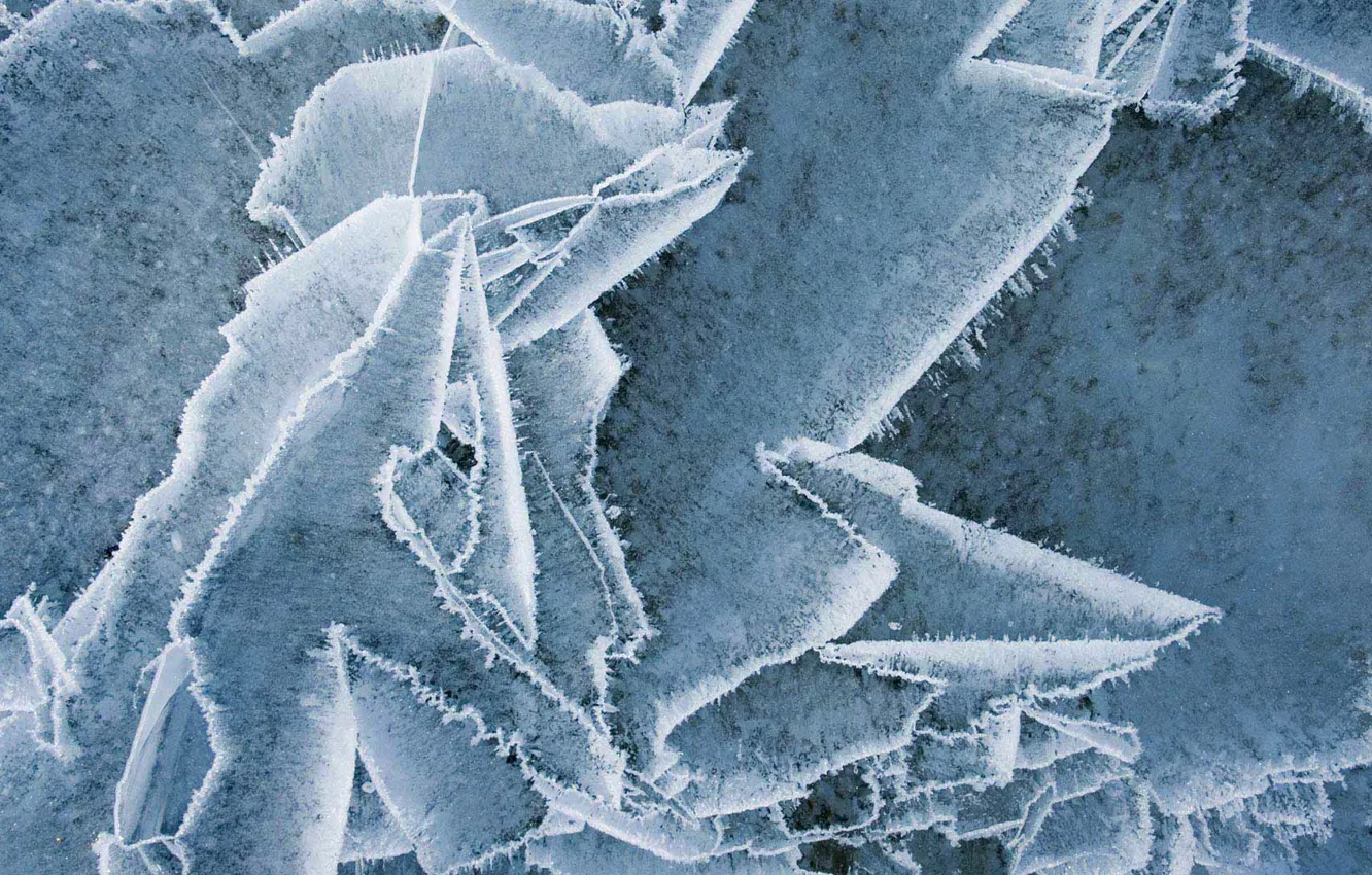 Photo wallpaper ice, macro, Canada, Albert, crystals, lake Abraham, Clearwater County
