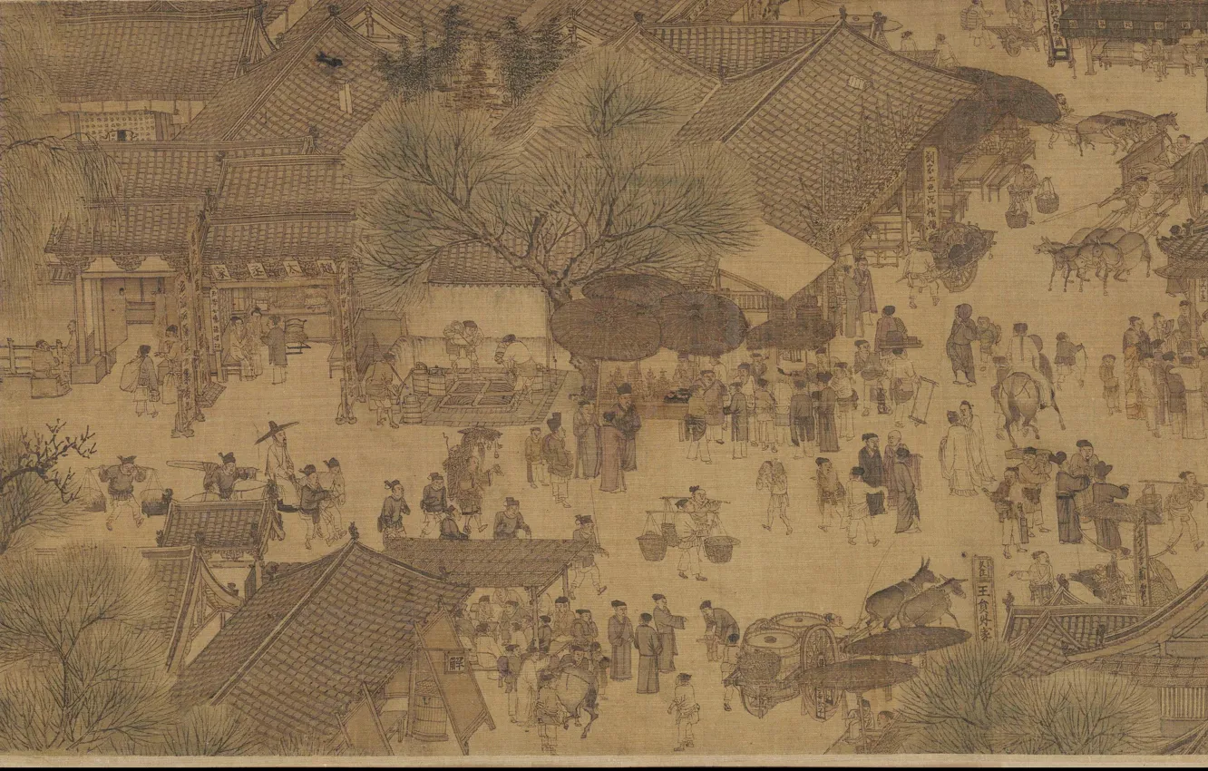 Photo wallpaper Chinese paintings, painting, art