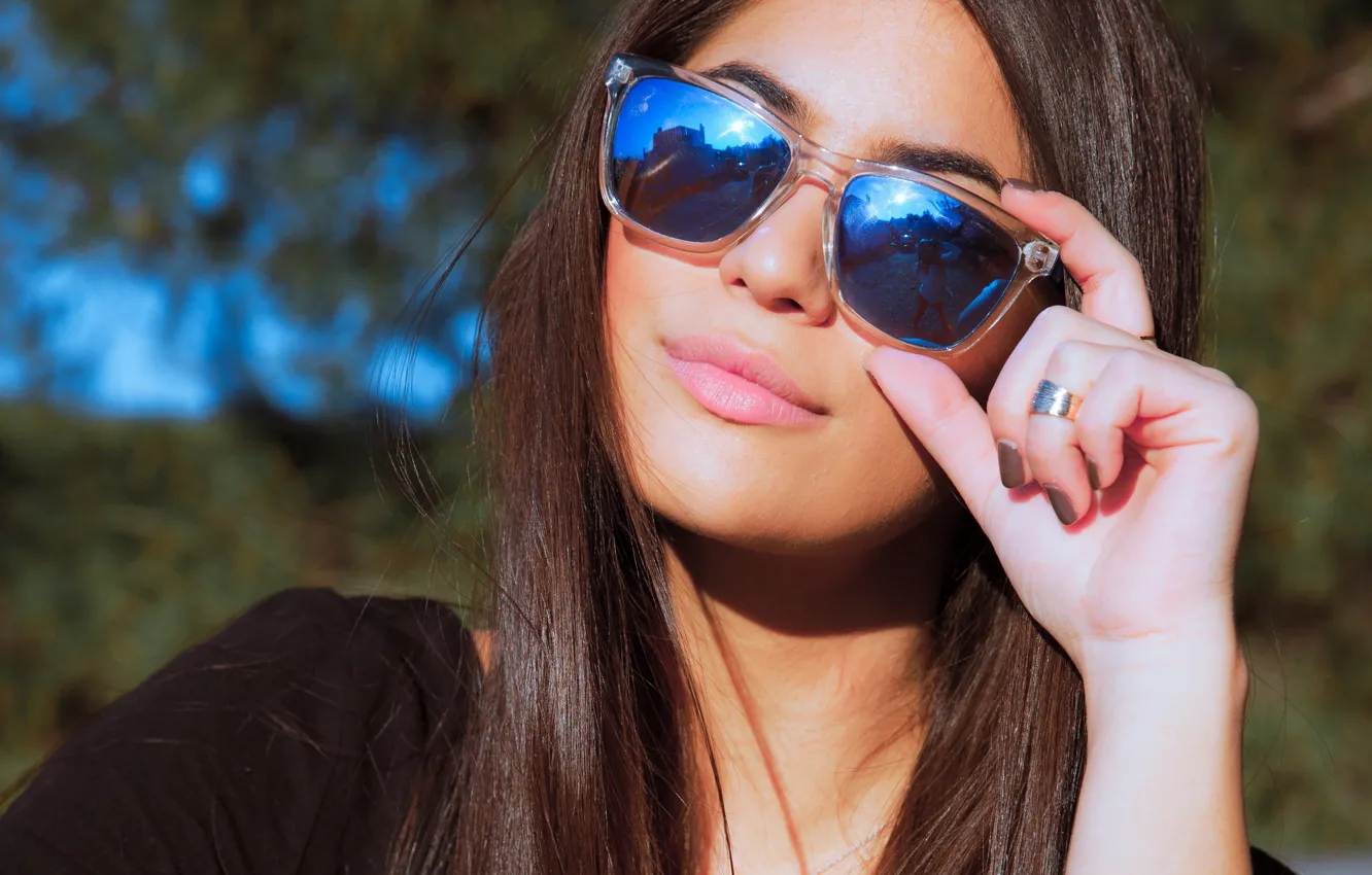 Photo wallpaper sexy, model, sunglasses