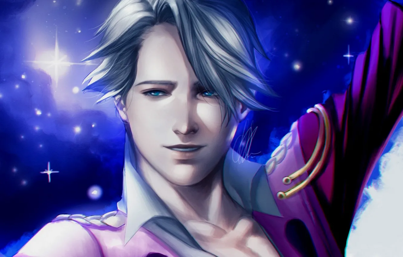 Photo wallpaper anime, art, Yuri on the ice, Viktor Nikiforov, Yuri On Ice