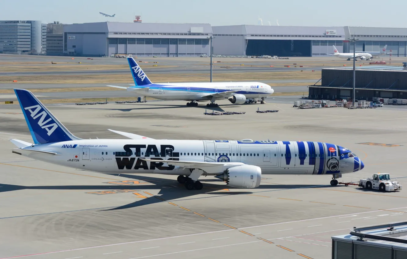 Photo wallpaper Boeing, the airfield, ANA, B787-981