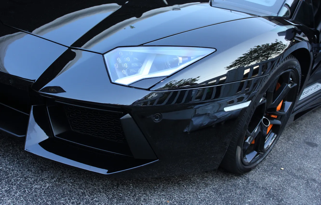 Photo wallpaper style, lights, Lamborghini, Aventador