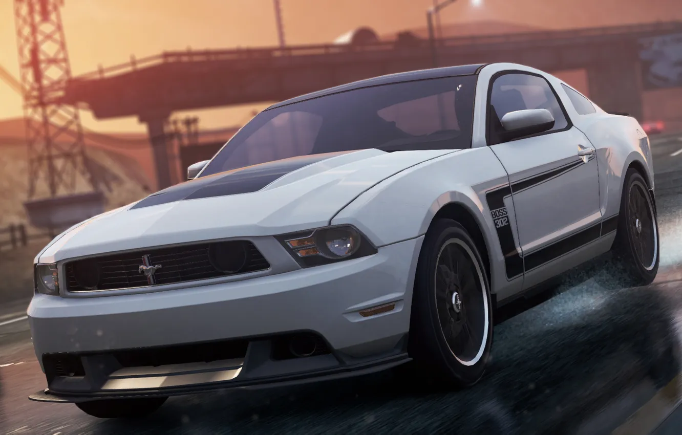 Photo wallpaper game, 2012, Need for Speed, race, most wanted, ford mustang boss 302