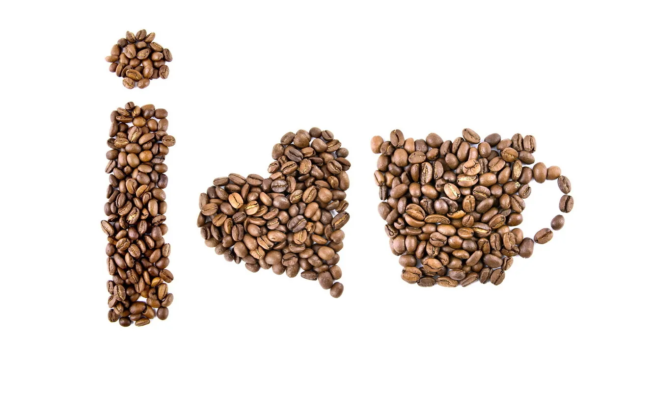 Photo wallpaper background, grain, Cup, I love coffee