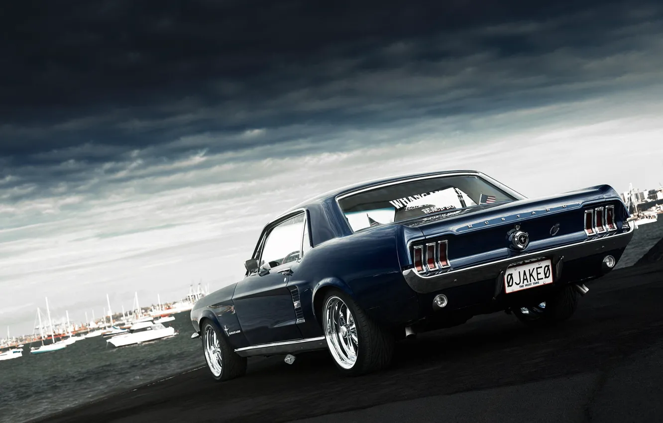 Photo wallpaper Mustang, Ford, Mustang, muscle car, Ford, muscle car, 1967, rear