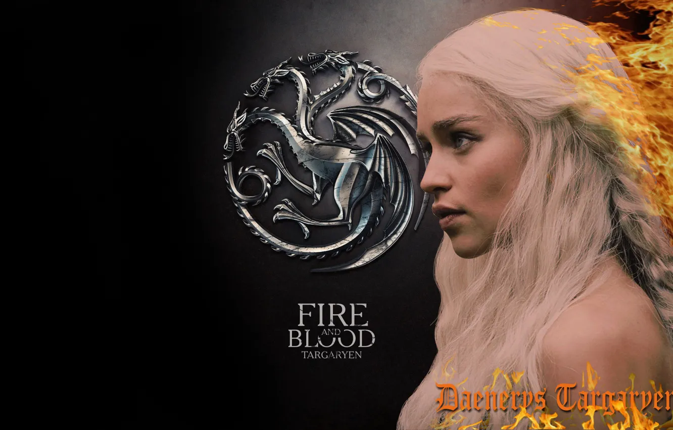 Photo wallpaper game of thrones, daenerys, blood and fire