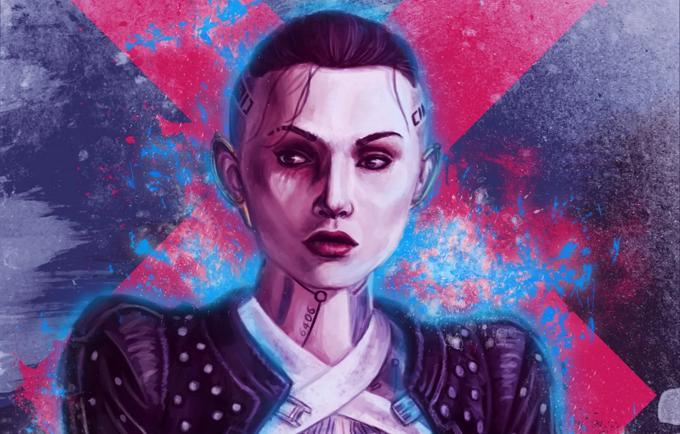 Photo wallpaper girl, tattoo, mass effect, Jack, Subject Zero, biotic