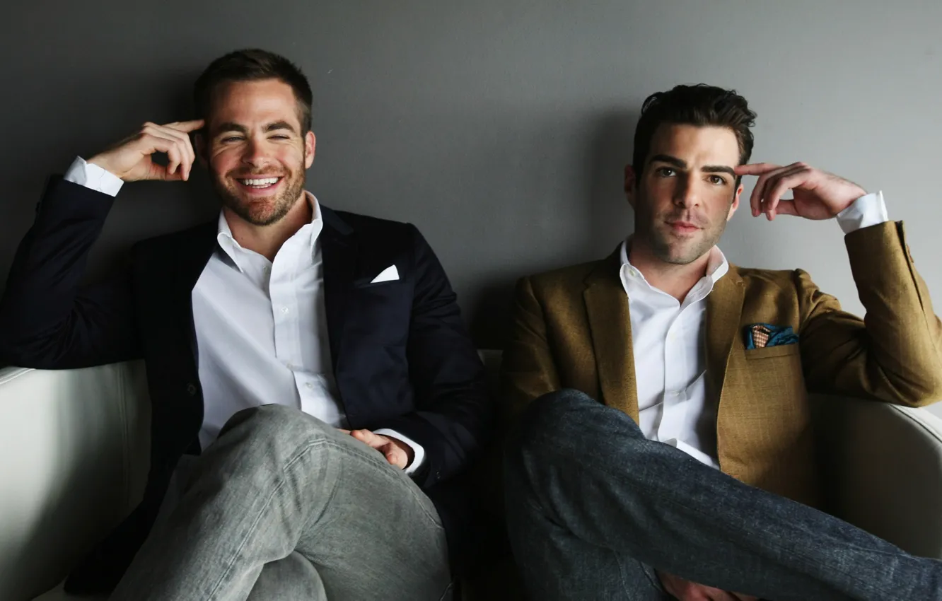 Photo wallpaper actor, Star trek, Chris Pine, Zachary Quinto, Zachary Quinto, promo, Chris Pine