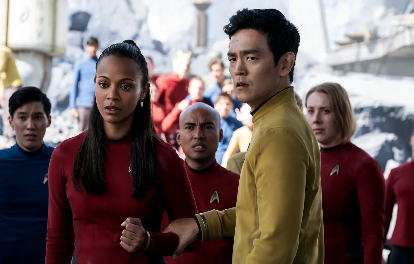 Photo wallpaper cinema, girl, Enterprise, Star Trek, soldier, dress, woman, war
