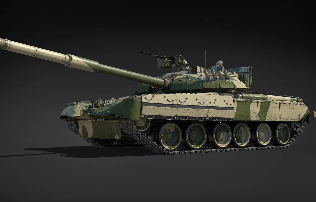 Photo wallpaper USSR, birch, main battle tank, Diesel, T-80UD