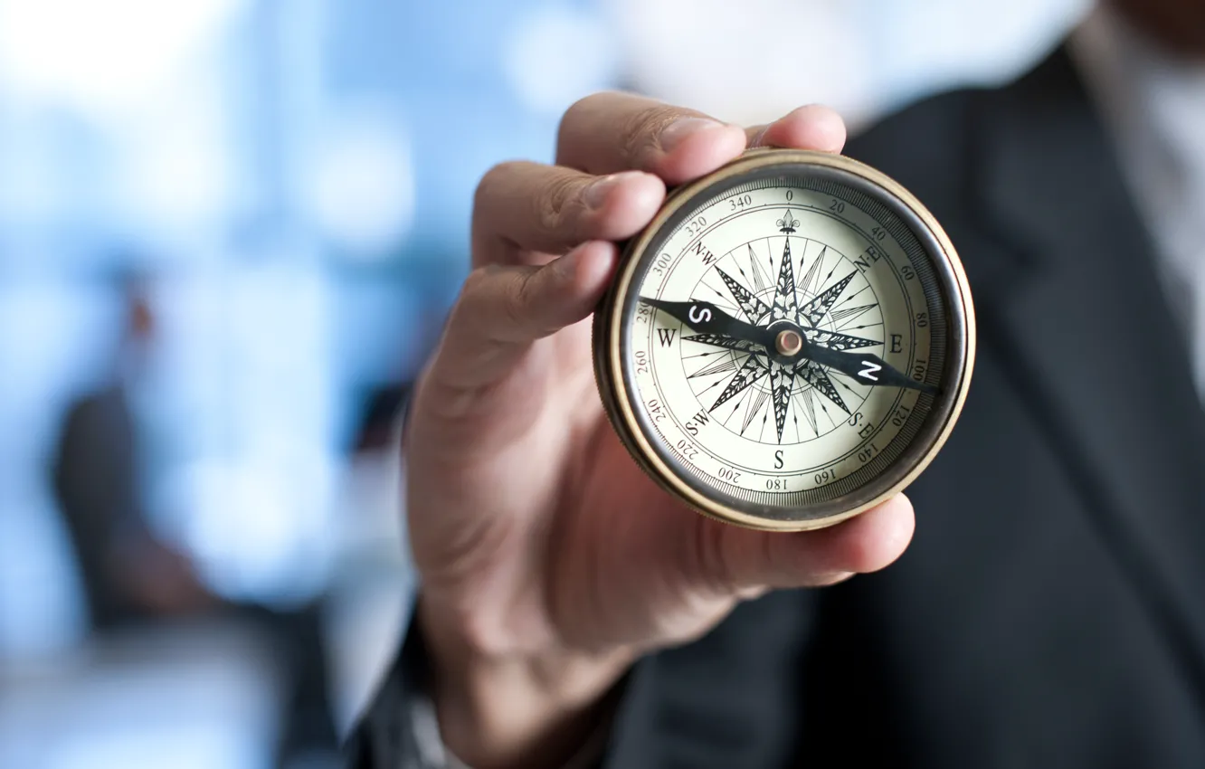 Photo wallpaper compass, business, direction, course