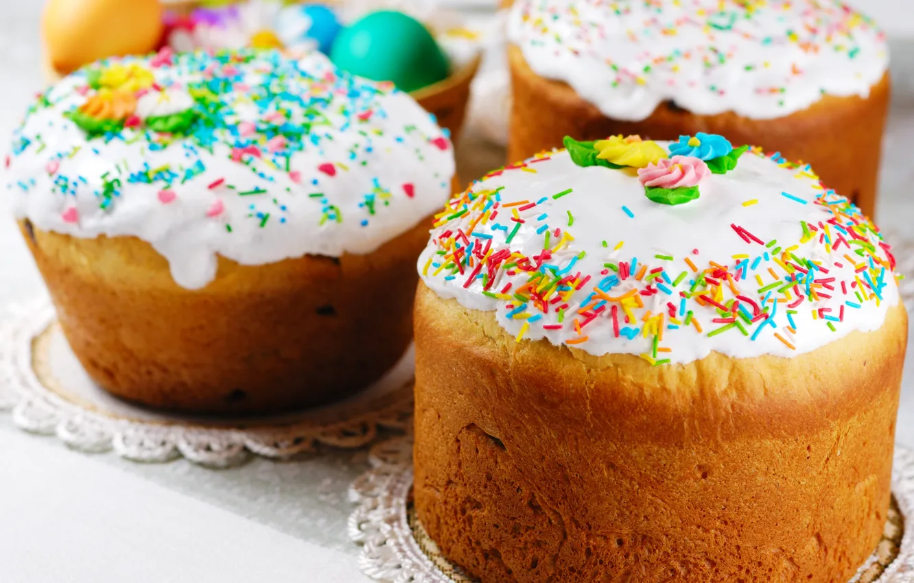Photo wallpaper Easter, cake, cake, cakes, glaze, Easter, holiday, decoration