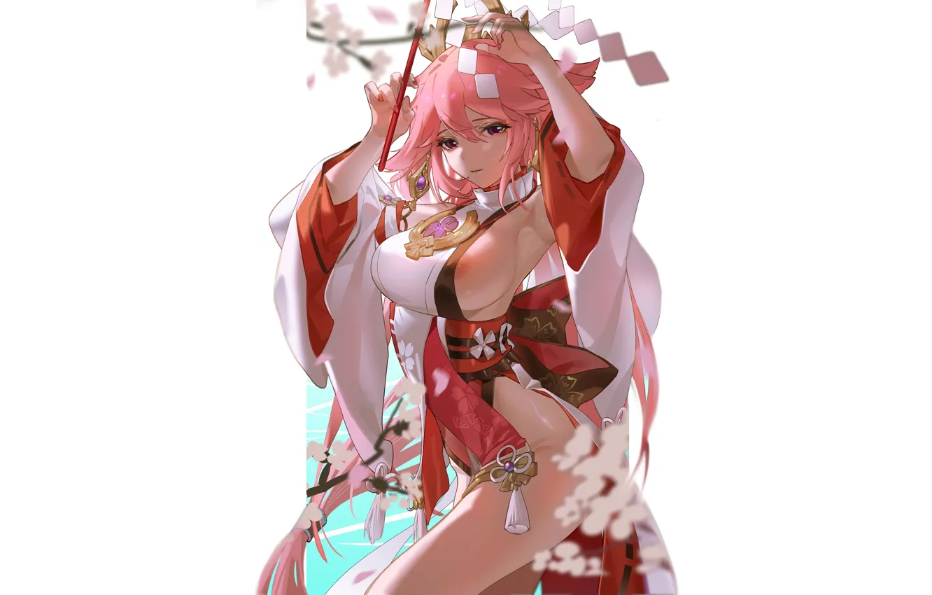 Photo wallpaper girl, sexy, boobs, anime, pretty, babe, armpit, armpits