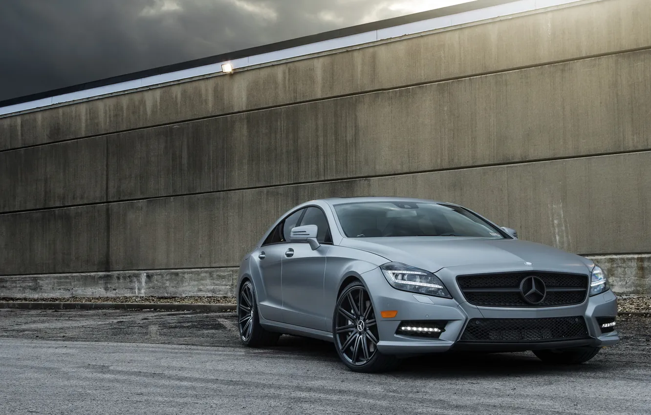 Photo wallpaper CLS, Mercedes, gray, 550
