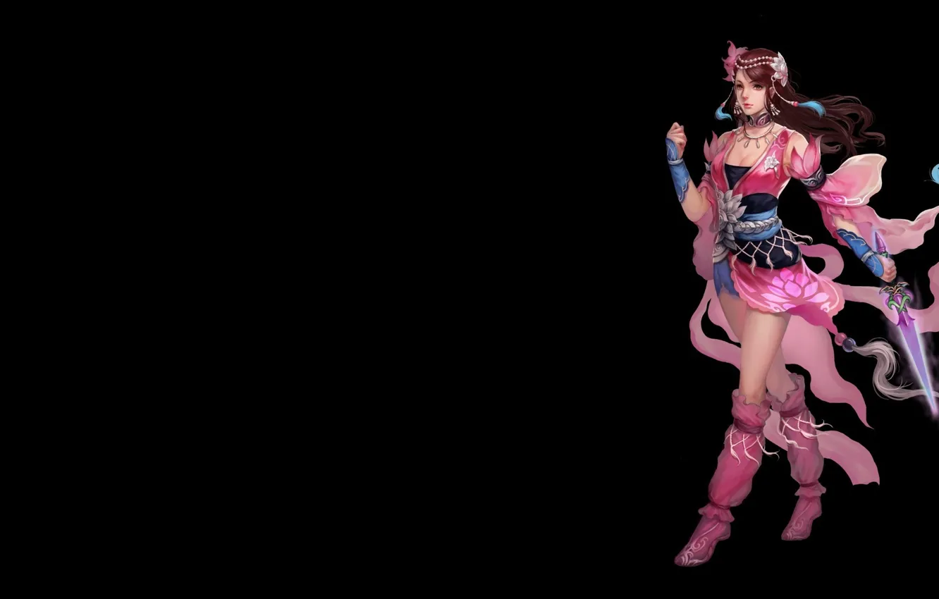 Photo wallpaper girl, the game, sword, art