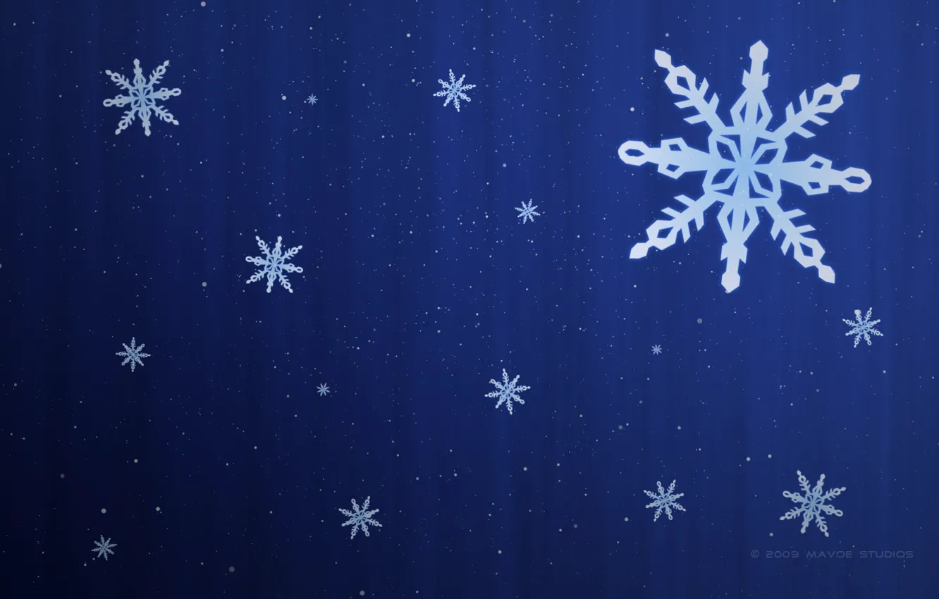 Photo wallpaper snowflakes, pattern