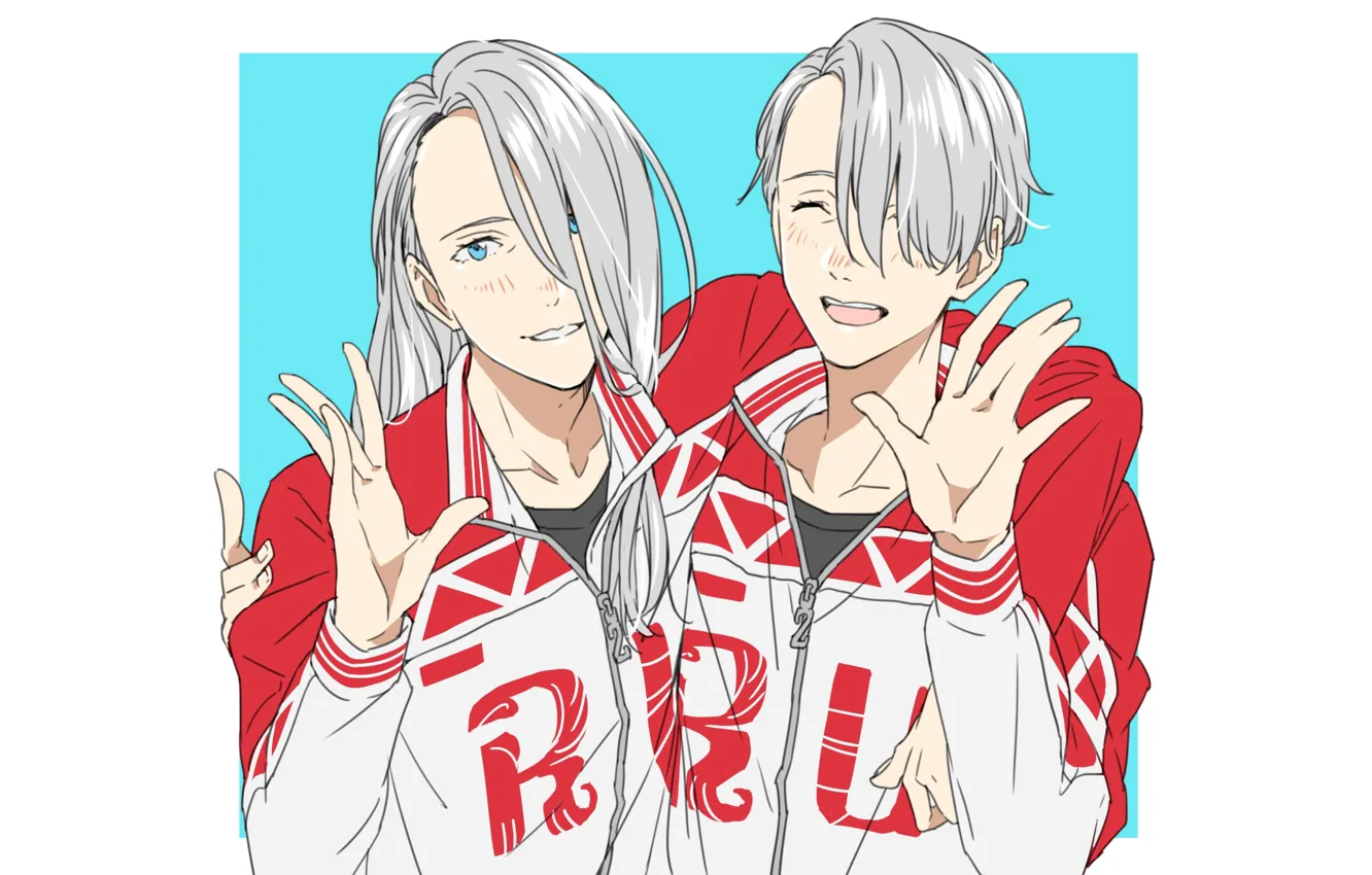 Photo wallpaper anime, art, Yuri on the ice, Viktor Nikiforov, Yuri On Ice