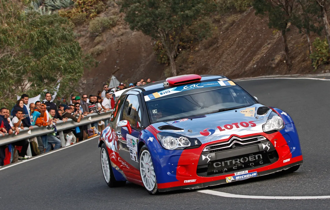 Photo wallpaper Citroen, DS3, Rally, Kubica, WRC2, ERC