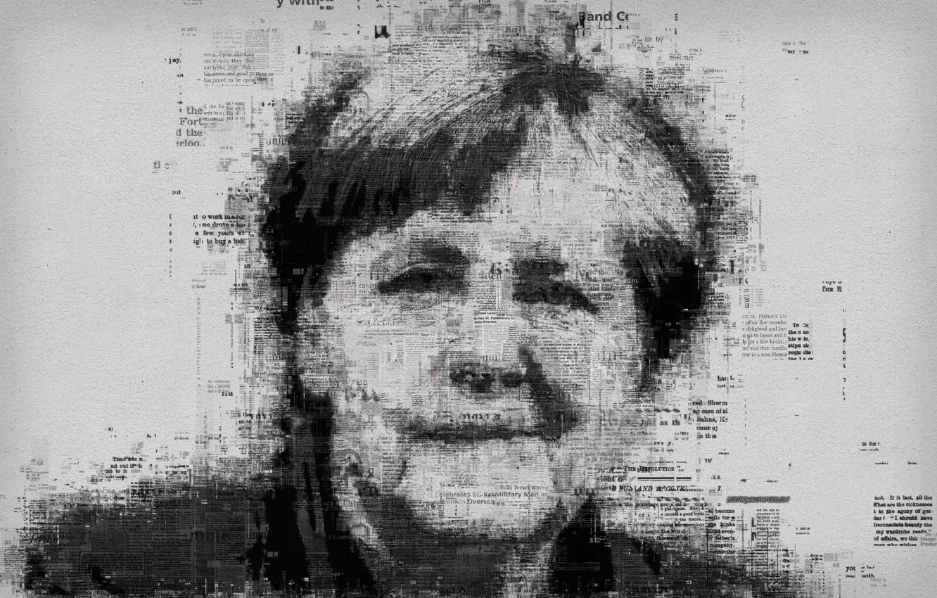 Photo wallpaper portrait, words, Angela Merkel