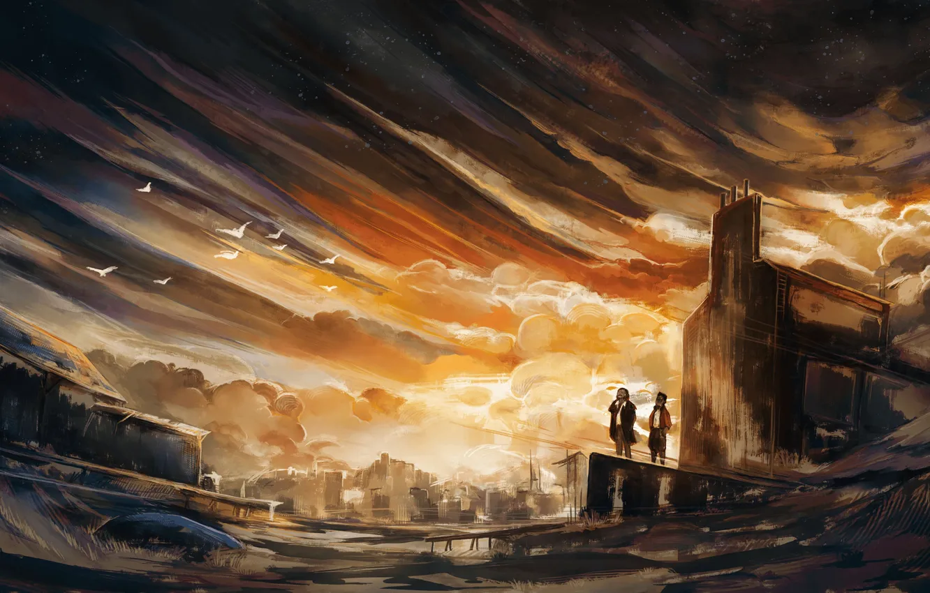 Photo wallpaper bridge, the game, art, hero, DIsco Elysium