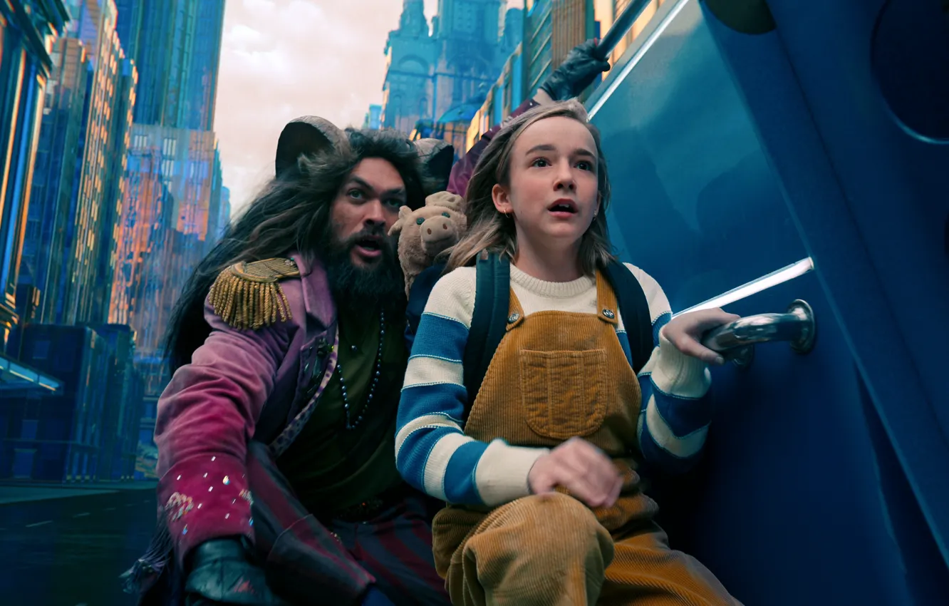 Photo wallpaper girl, male, Jason Momoa, Jason Momoa, 2022, Marlow Barkley, Slumberland, Fantasy adventure film