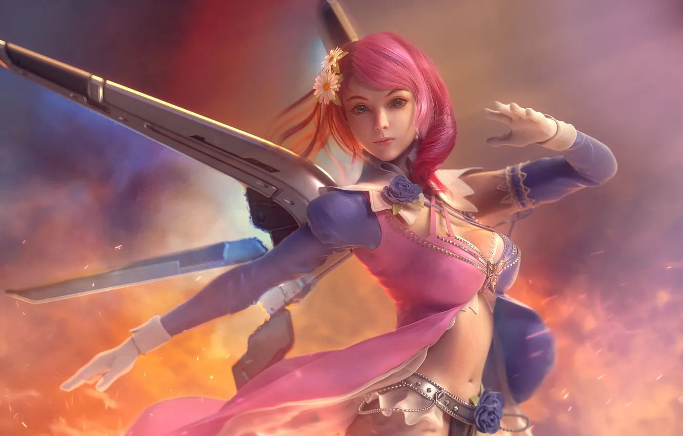 Photo wallpaper girl, cyborg, art, Tekken, namco, Alisa Bosconovitch