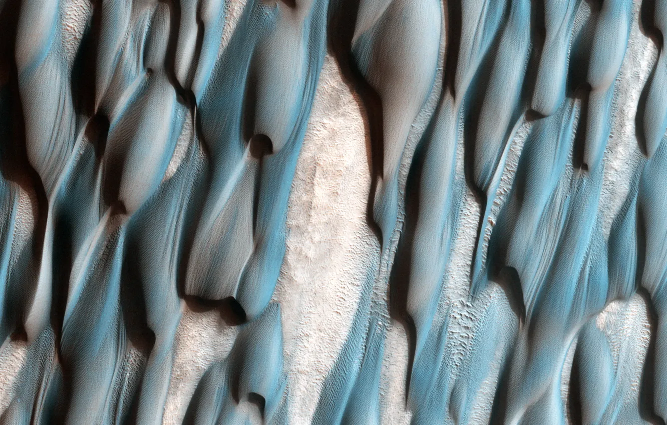 Photo wallpaper surface, planet, dunes, Mars