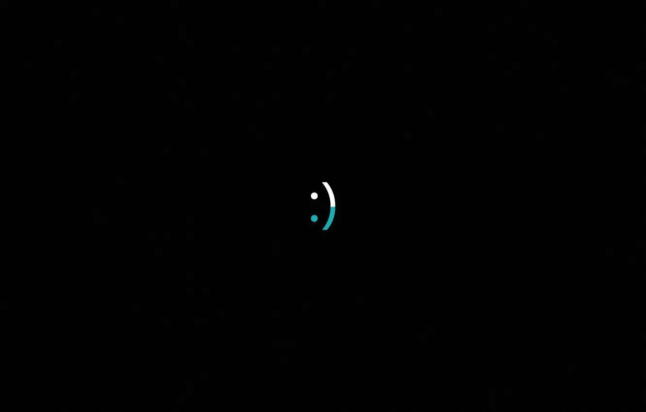 Photo wallpaper smile, minimalism, Black background, minimalism, smile, Black background