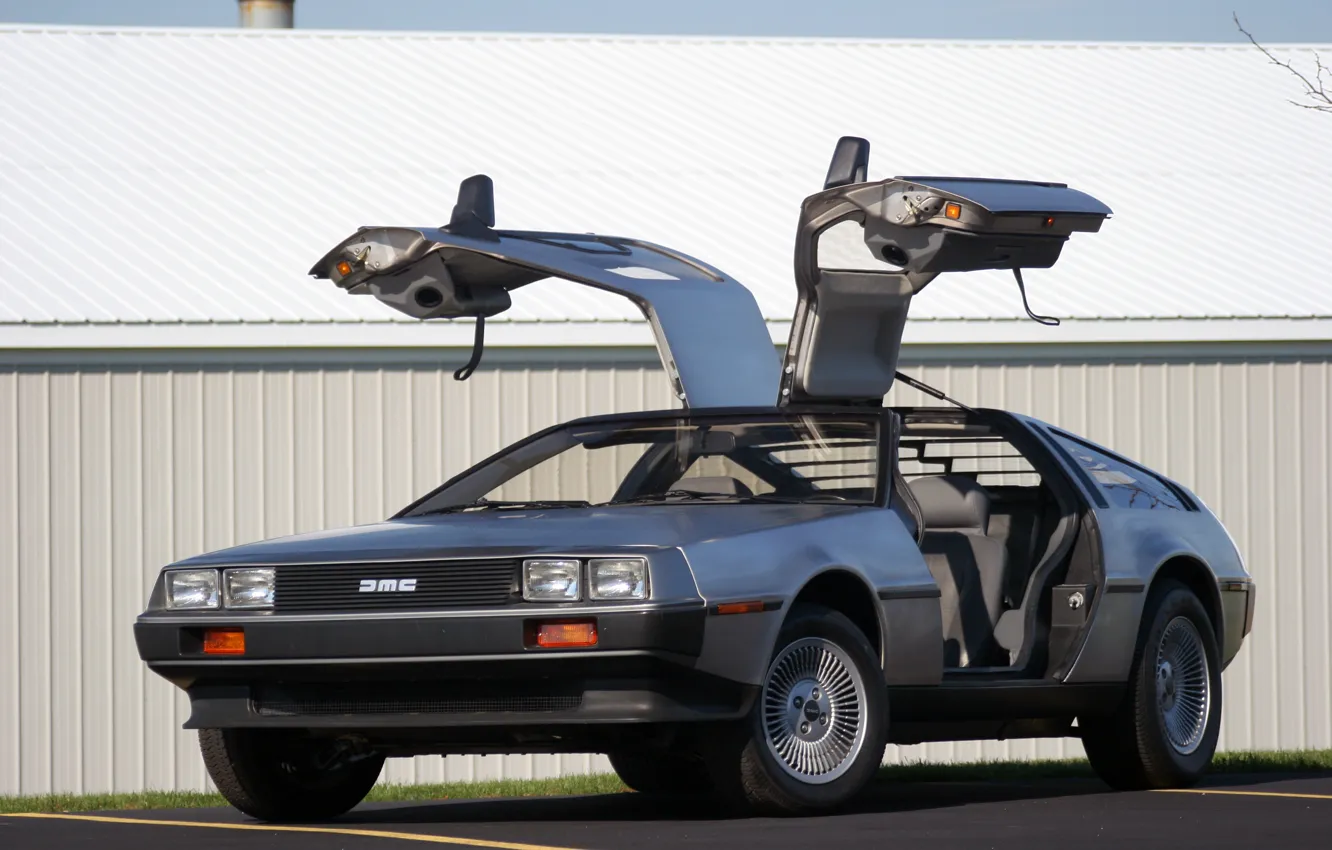 Photo wallpaper future, the, DeLorean, DMC, back