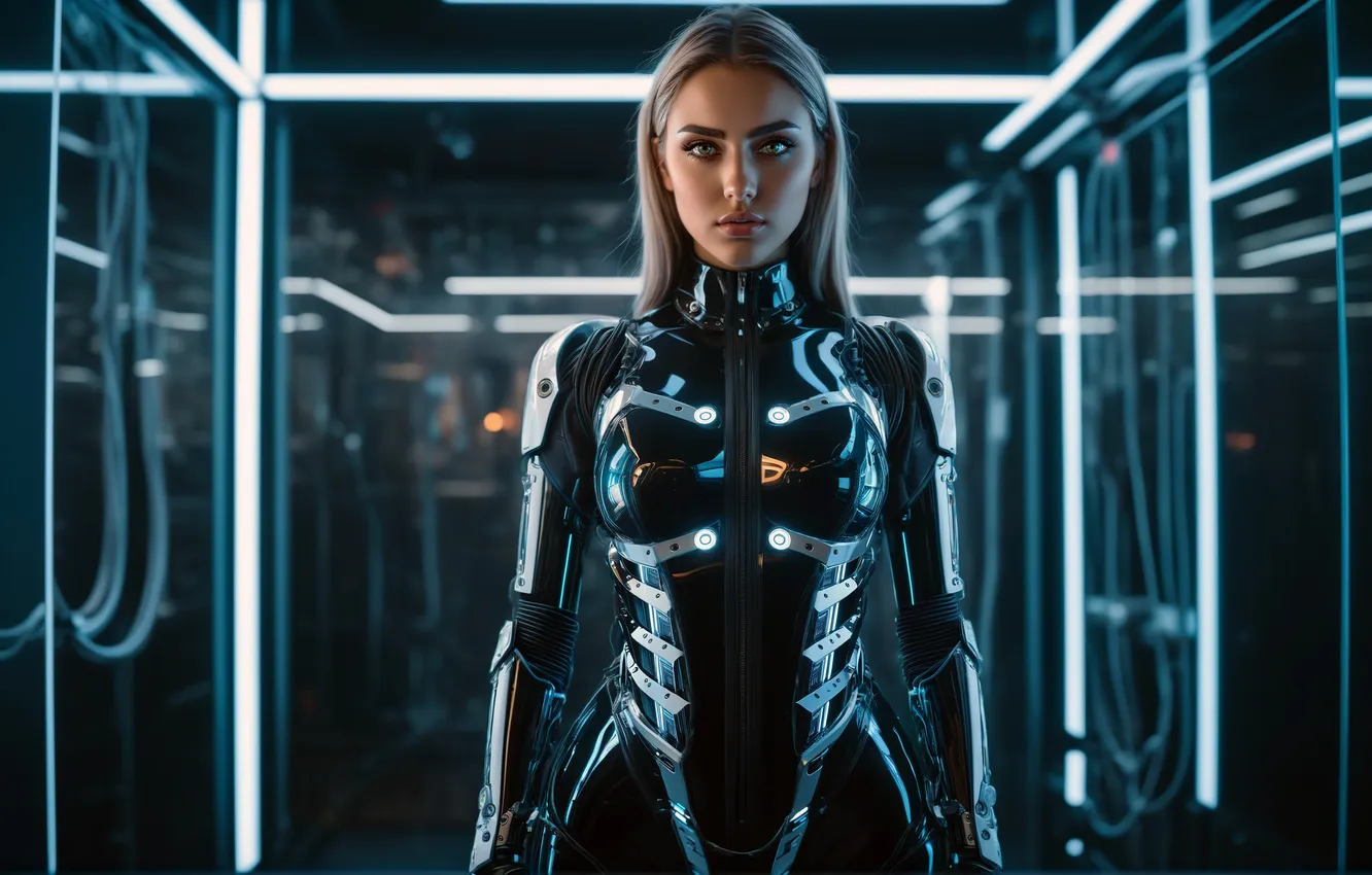 Photo wallpaper girl, fiction, jumpsuit