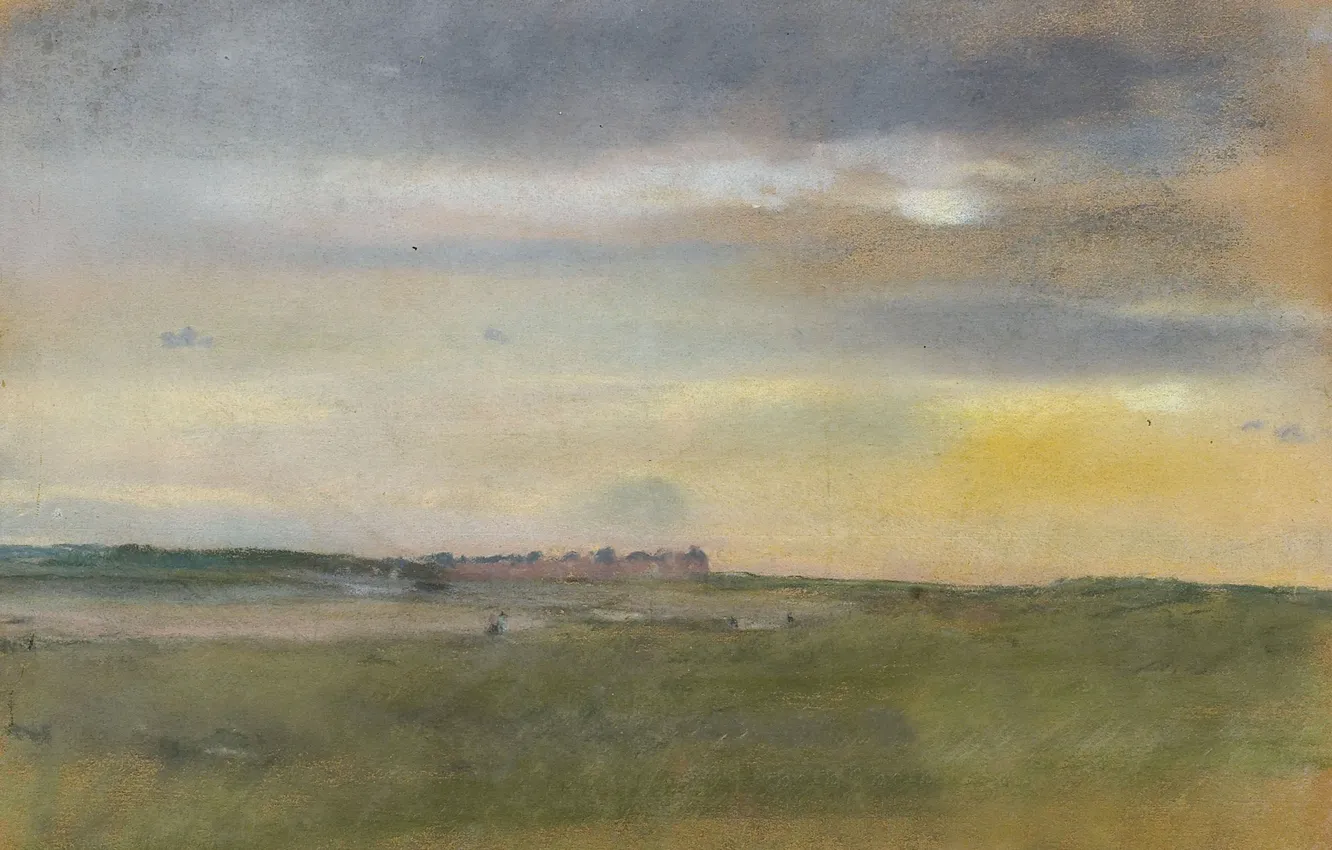 Photo wallpaper picture, Edgar Degas, Edgar Degas, Landscape. Sunset