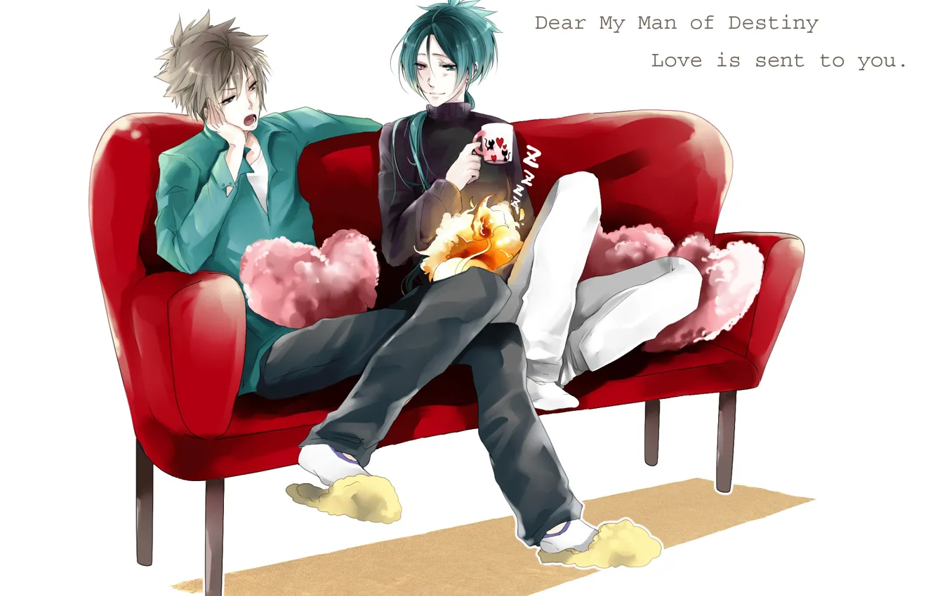 Photo wallpaper sofa, guy, katekyo Hitman reborn, Teacher mafia Reborn