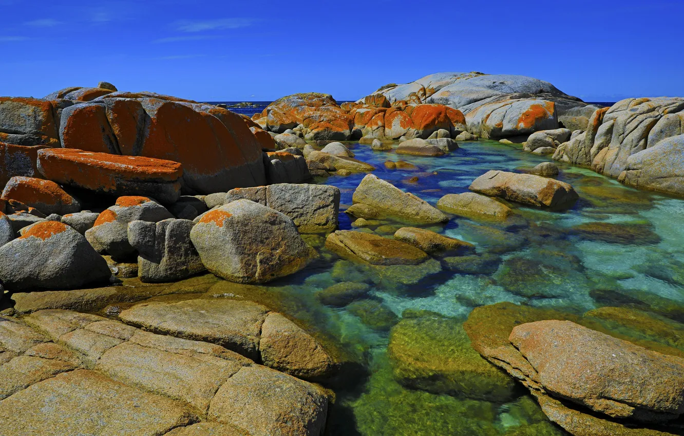Photo wallpaper stones, rocks, Australia, Tasmania