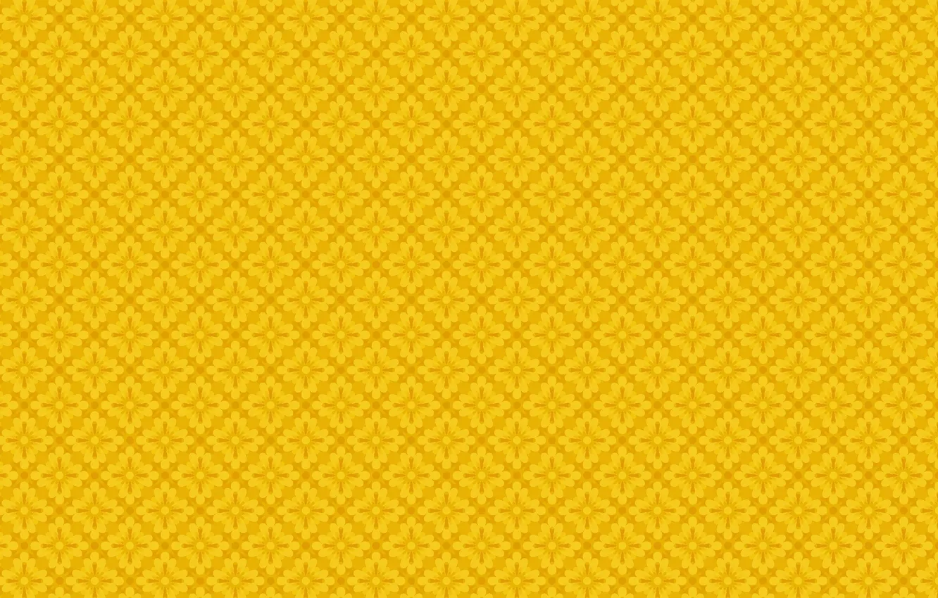 Photo wallpaper flowers, yellow, vector