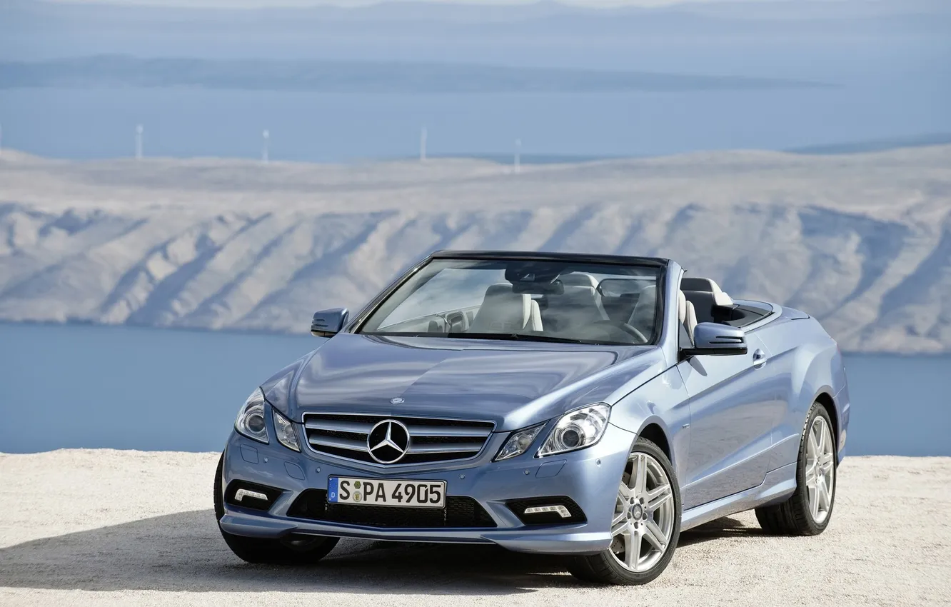 Photo wallpaper machine, landscape, photo, view, Mercedes, convertible, Mercedes, car Wallpaper