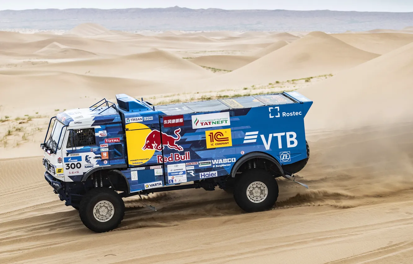 Photo wallpaper Sand, Auto, Sport, Machine, Speed, Truck, Race, Master