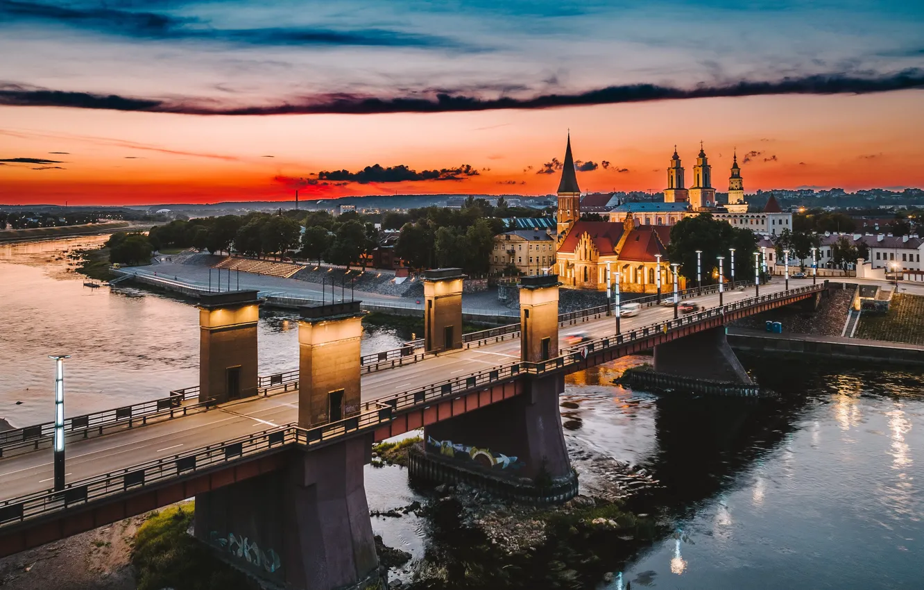 Photo wallpaper Lithuania, Kaunas, city