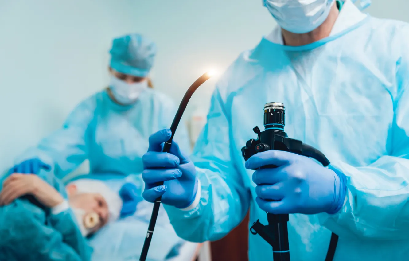 Photo wallpaper light, doctors, medical study, medical examination