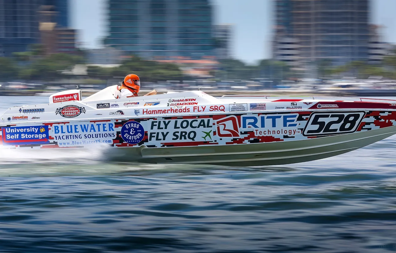 Photo wallpaper race, boat, speed