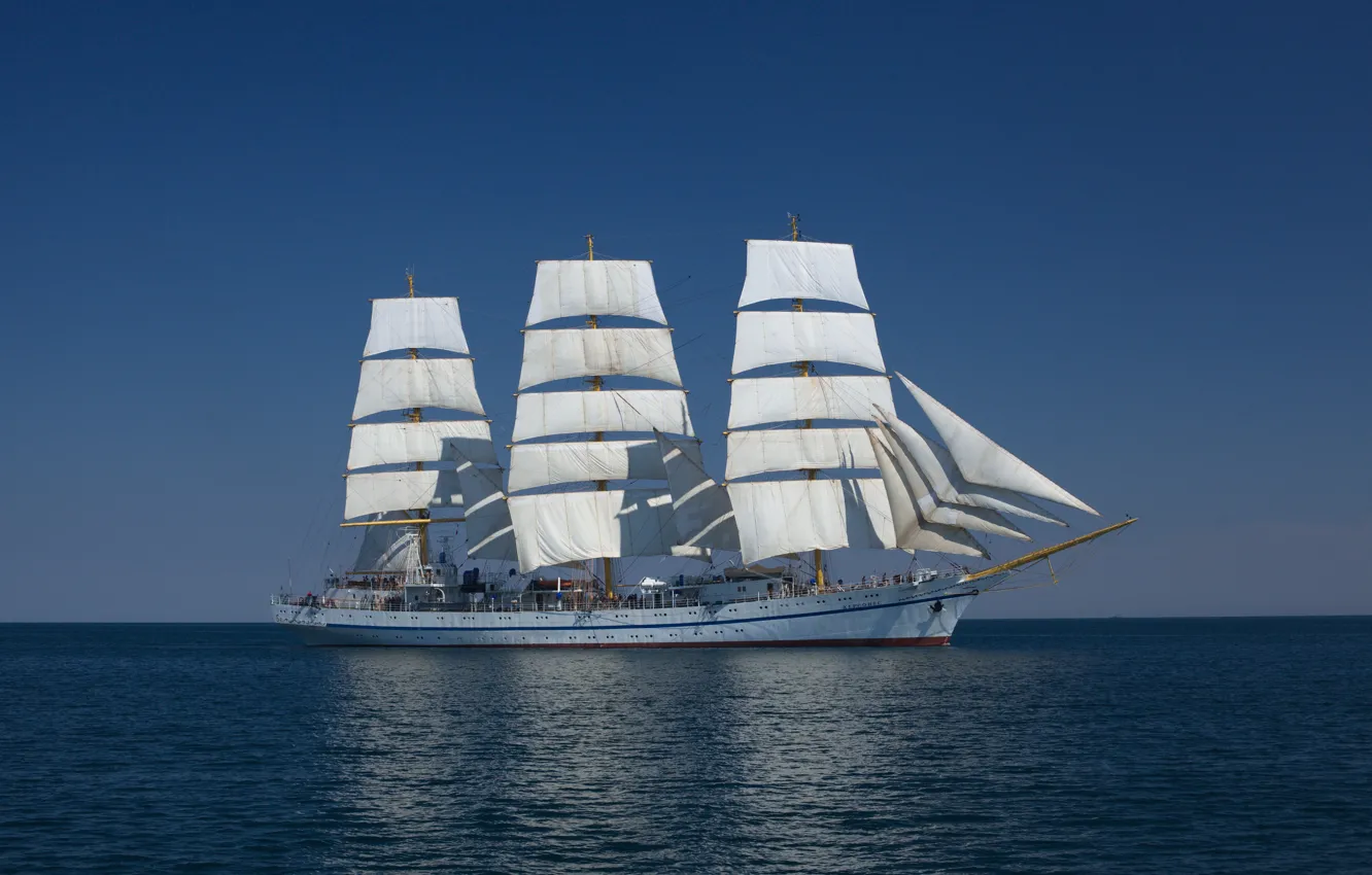 Photo wallpaper sea, the sky, ship, sailing, Hersonissos
