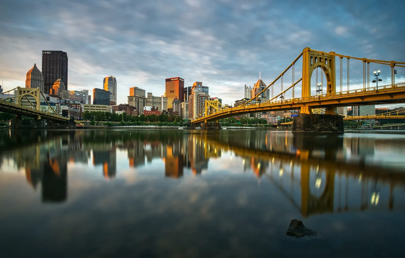 Photo wallpaper river, Pittsburgh, North Shore