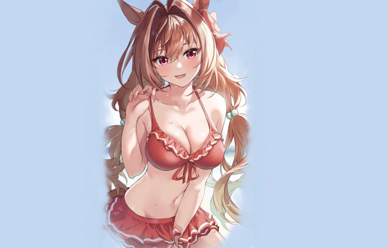 Photo wallpaper girl, sexy, anime, pretty, horse, bikini, Uma, Uma Musume