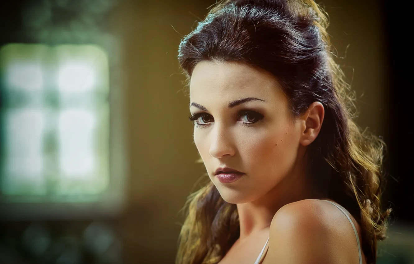 Photo wallpaper look, face, portrait, Laura Dominguez