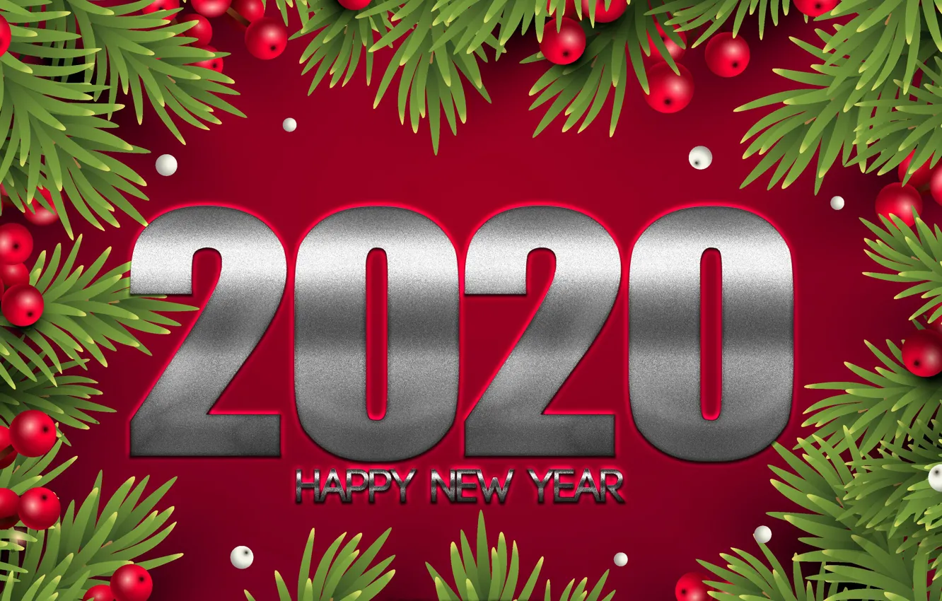 Photo wallpaper decoration, 2020, New Year, new year
