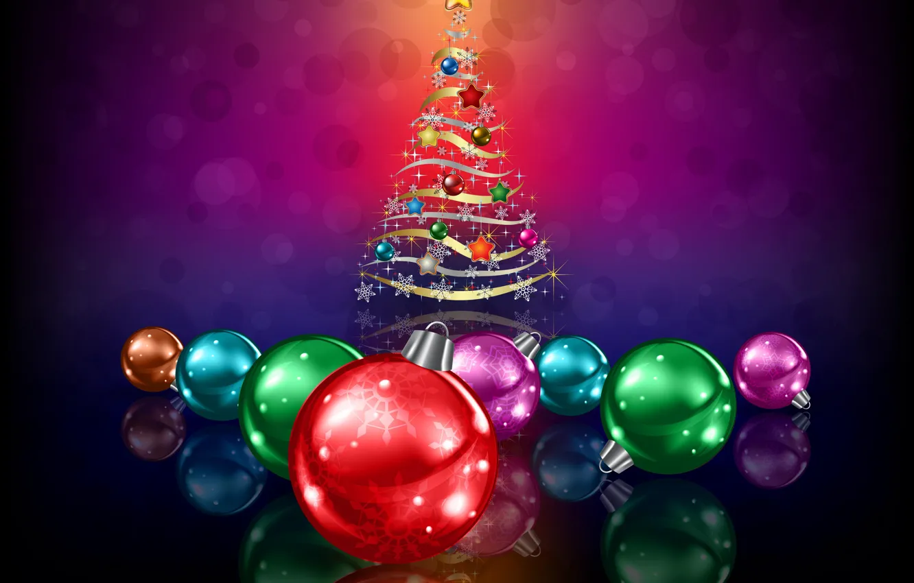 Photo wallpaper balls, decoration, holiday, New Year, Christmas, Christmas, New Year, Christmas
