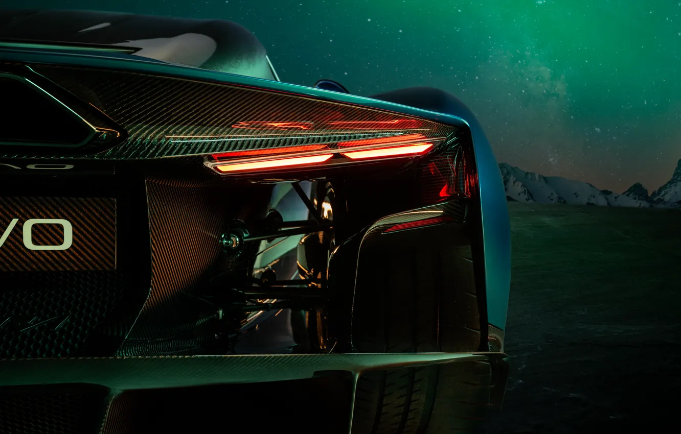 Photo wallpaper Zenvo, Aurora, close-up, carbon fiber, taillights, Zenvo Aurora Tur