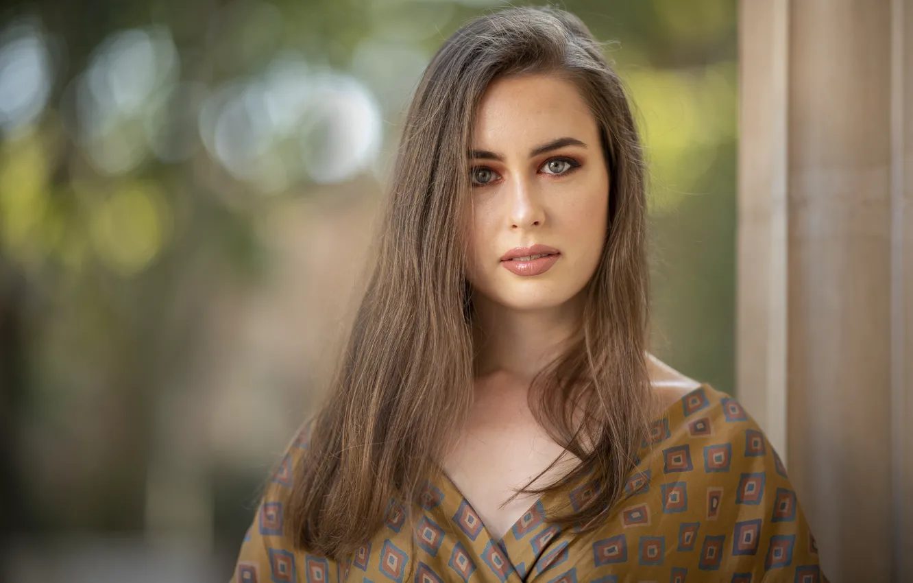 Photo wallpaper look, girl, model, hair, Celia